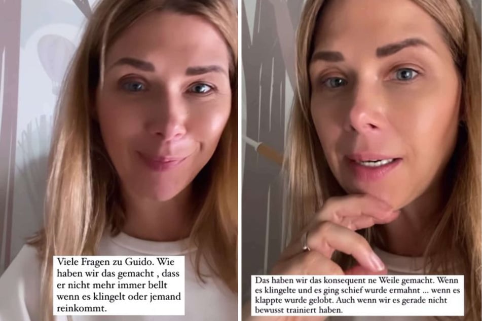 Tanja Szewczenko (44) verriet ihren Instagram-Fans kürzlich, mit welcher Methode sie ihrem Familienhund das Bellen an der Tür abgewöhnen konnte.