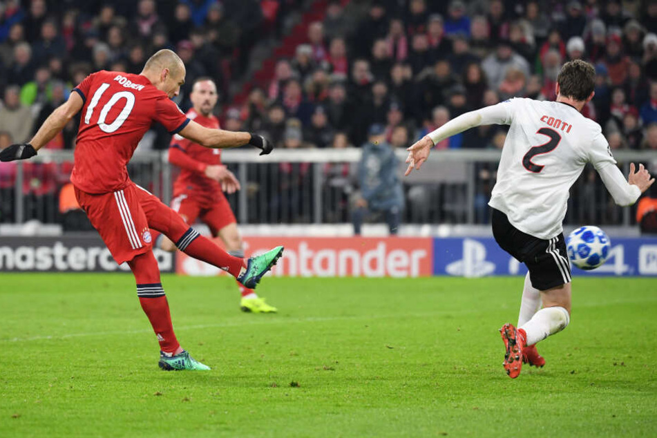 In der Champions League Partie gegen Benfica Lissabon am 27.11.18 stand Robben das letzten Mal auf dem Platz. (Archivbild)