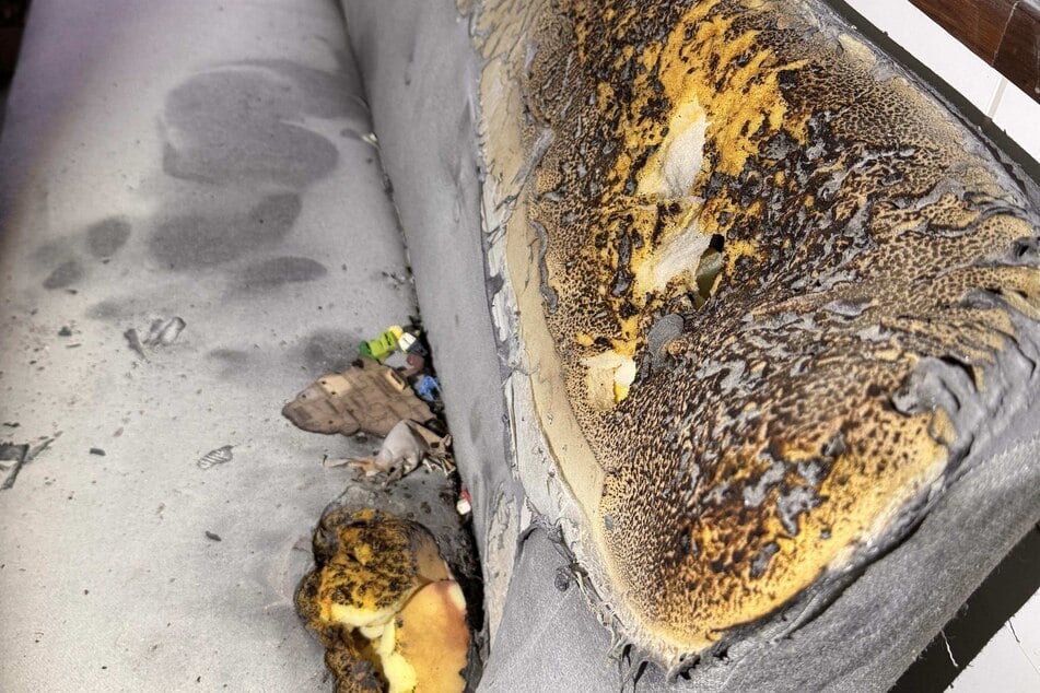 Nahaufnahme der Folgen des Küchenbrandes.