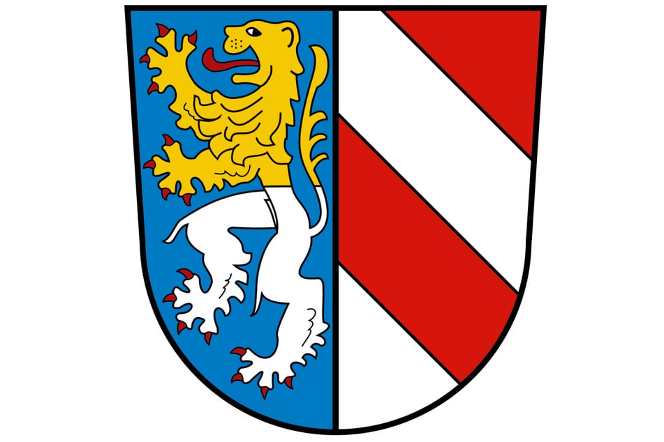 Dieses Wappen zeigt zwei Herrschaftsgebiete.