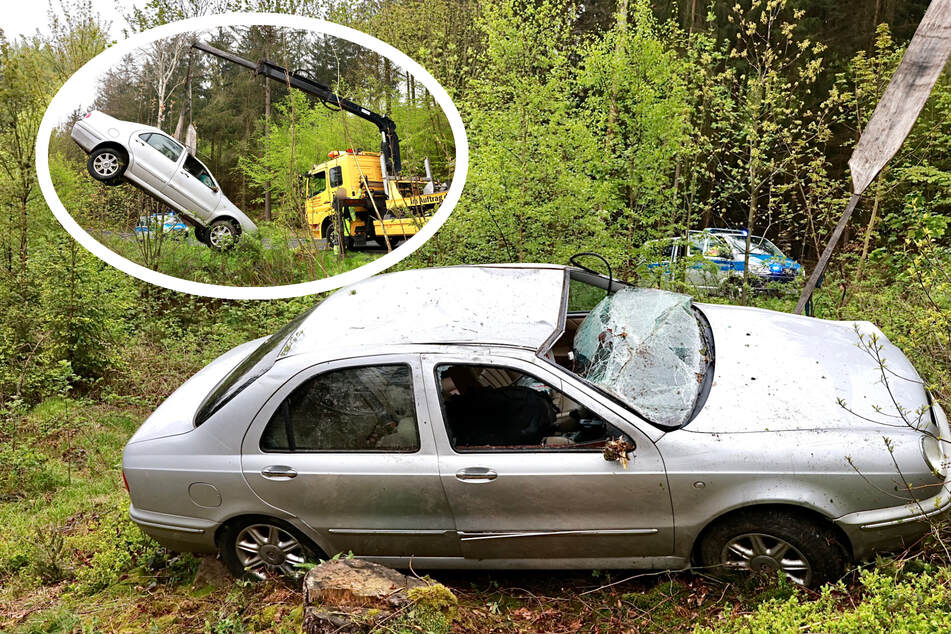 Unfall in Sachsen: Junge Autofahrerin nach mehreren Überschlägen schwer verletzt!