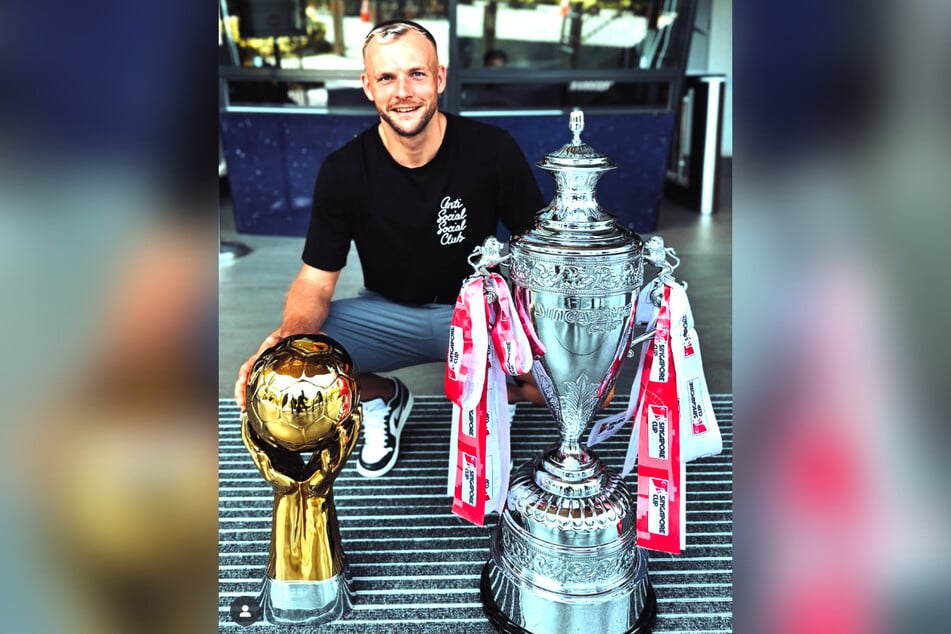 Lennart Thy (33) holte mit den Lion City Sailors in Singapur das Double aus Meisterschaft und Pokal.