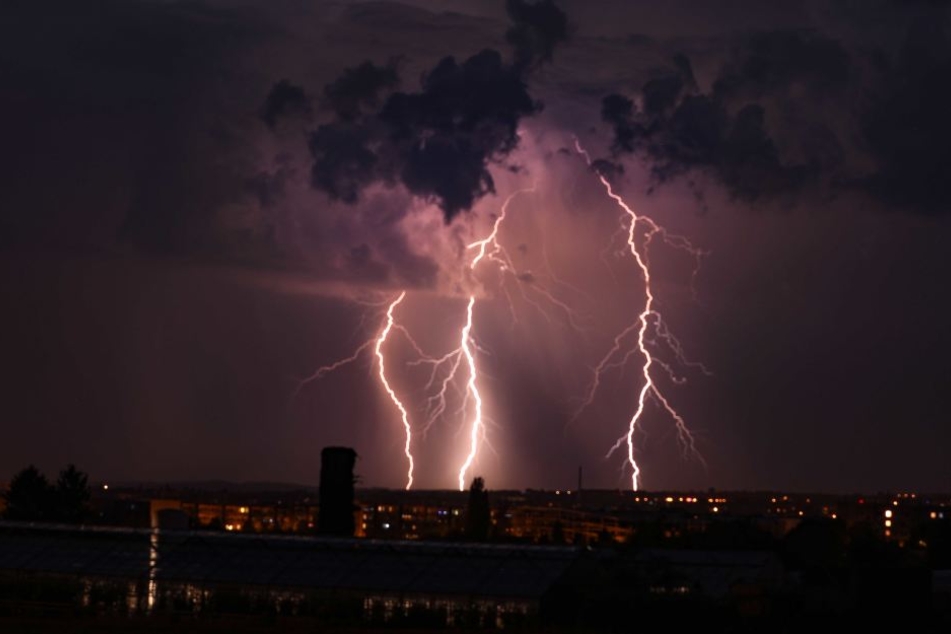 In Dresden blitzte es mehrere Male.
