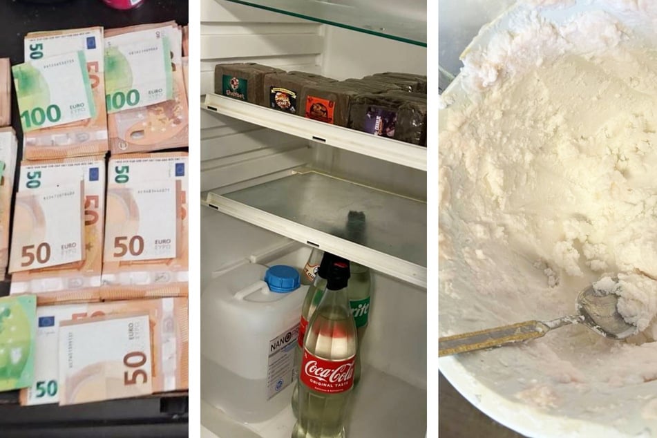 Ein Teil des Beweismaterials, das die Berliner Polizei am Donnerstag bei einer Razzia sicherstellte.