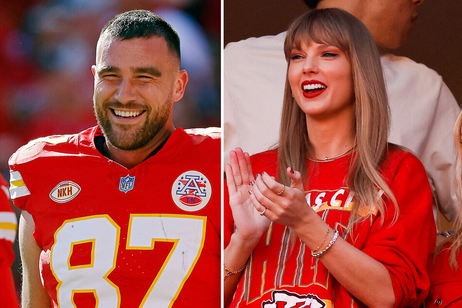 Taylor Swift and Travis Kelce weren't shy about showing PDA after the Chiefs' victory over Los Angeles on Sunday.