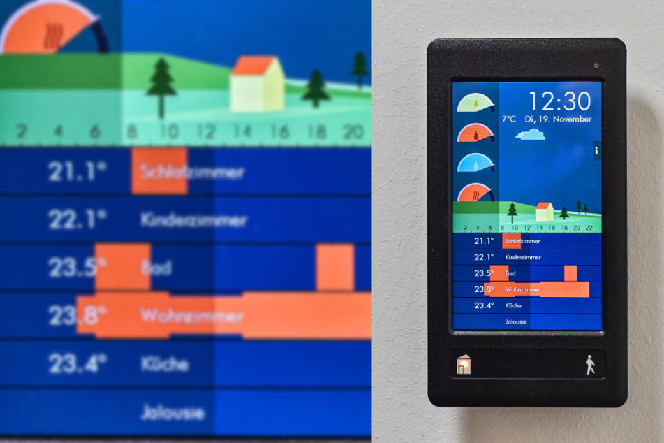 Über die Displays sehen die Mieter, wann günstiger Strom zur Verfügung steht.