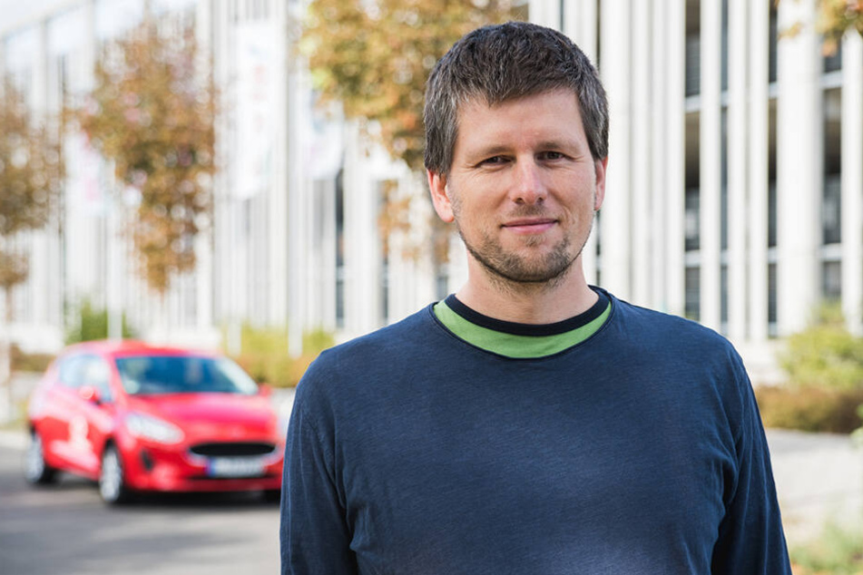 Torsten Bähr (41), Geschäftsführer von "teilAuto", hat in Chemnitz derzeit 38 Fahrzeuge am Start.