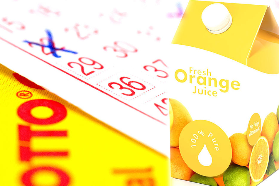 Vom Geld für eine Packung Orangensaft wurde das Los des glücklichen Gewinners gekauft.