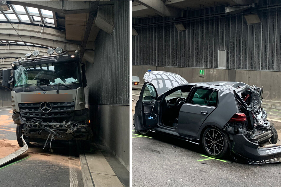 Unfall A1: Schwerer Crash im Tunnel auf der A1: Vier Autofahrer verletzt!