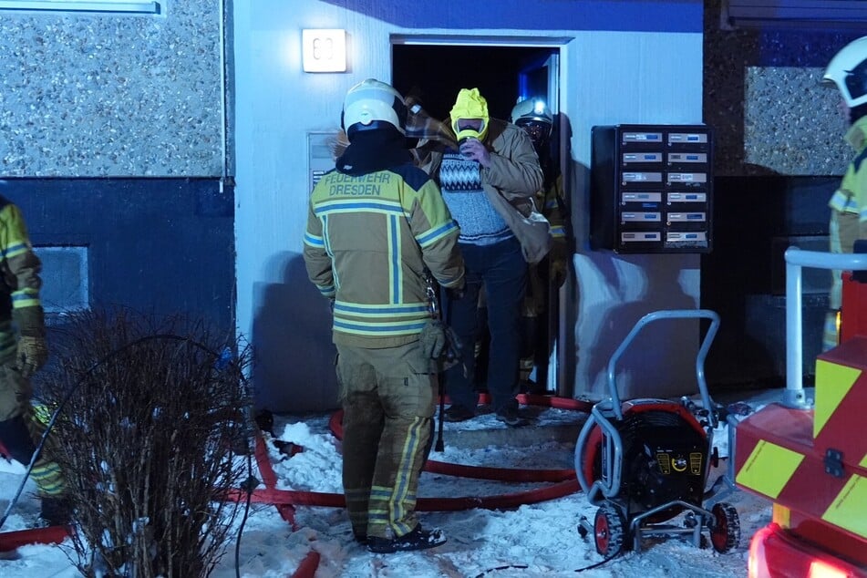 Im Treppenhaus kamen Brandfluchthauben zum Einsatz.