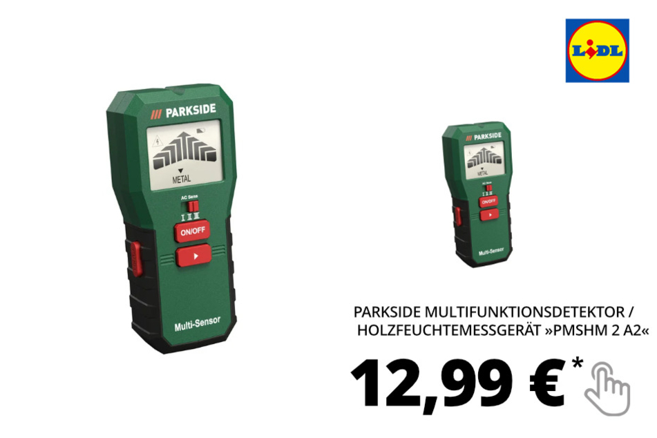 PARKSIDE Multifunktionsdetektor / Holzfeuchtemessgerät »PMSHM 2 A2«