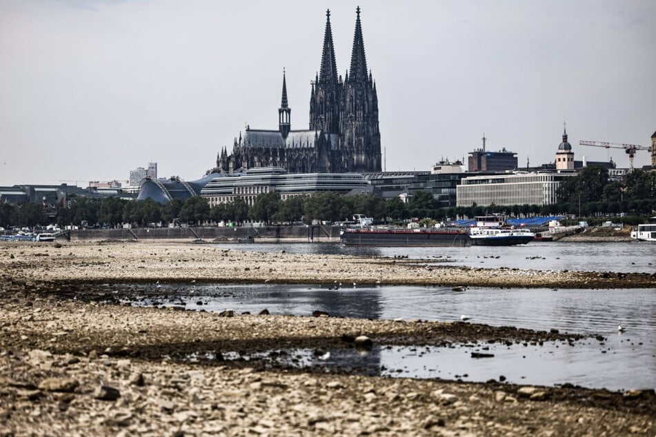 Mit 40 Zentimetern hat der Rhein-Pegelstand in Köln einen neuen historischen Tiefststand erreicht.
