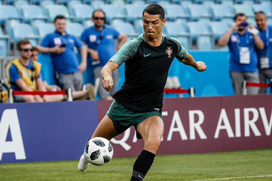 CR7 bei einer Trainingseinheit für die portugiesische Nationalelf.