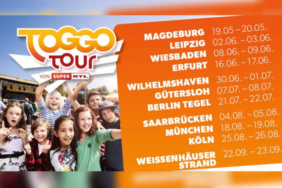 SUPER RTL geht auf große TOGGO Tour durch Deutschland.