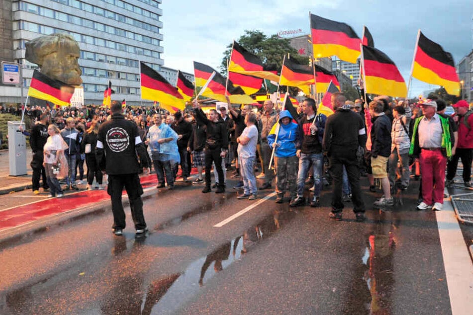 Eine Demo in Chemnitz im September 2018.