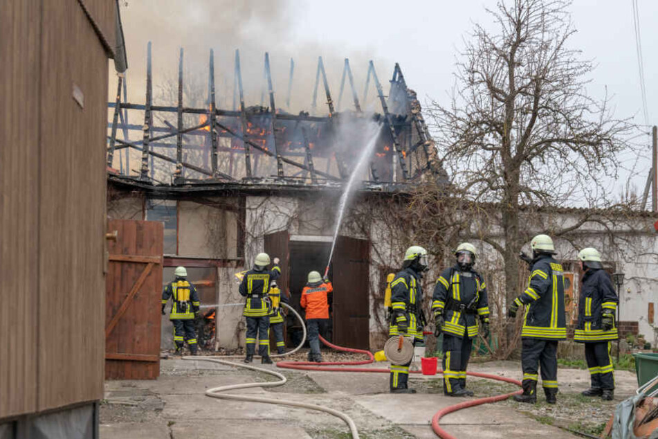 Die Scheune wurde bei dem Brand komplett zerstört.