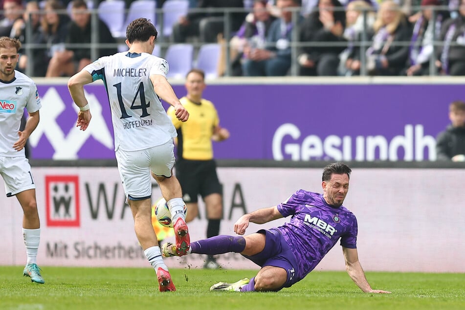 Marcel Bär (33) erzielte zwei Tore für Aue und zeigte annähernd Normalform.