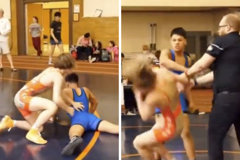 Krasses Video: Jugendlicher Ringer attackiert Gegner aus dem Nichts!