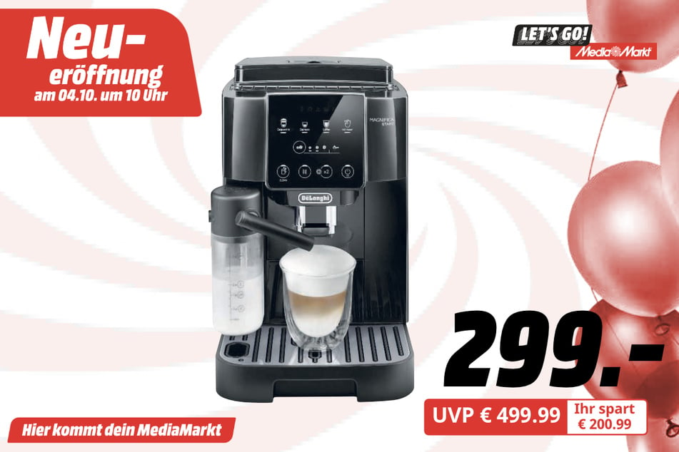 DeLonghi-Kaffeevollautomat für 299 statt 499,99 Euro.