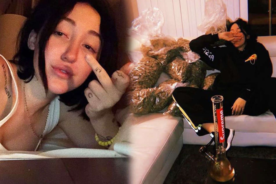 Drogenrausch? Schwester von Miley Cyrus protzt mit riesigem Marihuana-Haufen