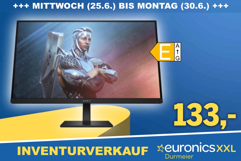 Der 27-Zoll OMEN Gaming Monitor für 133 Euro.