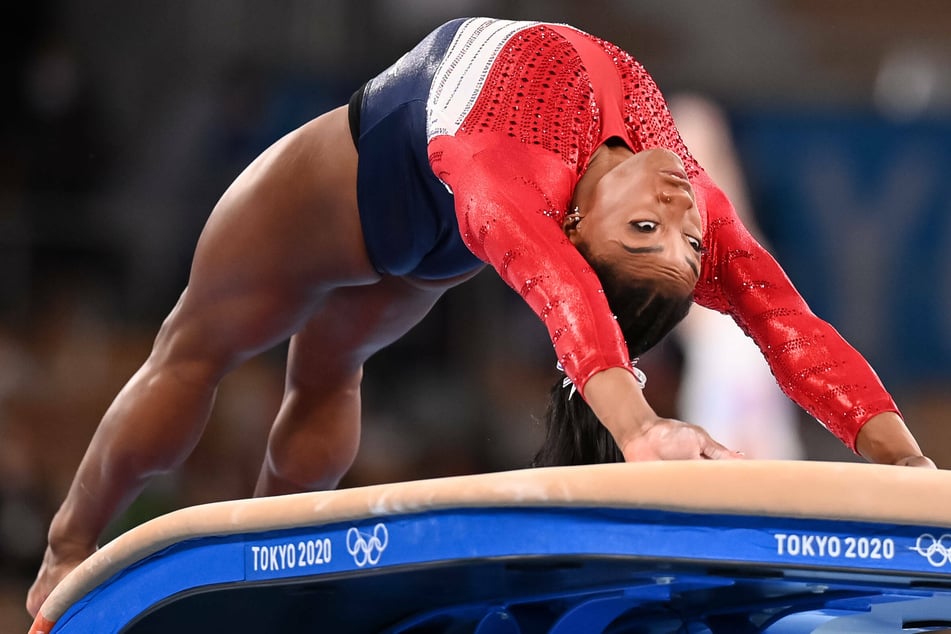 Simone Biles wasn't at her best during Tuesday's vault rotation.