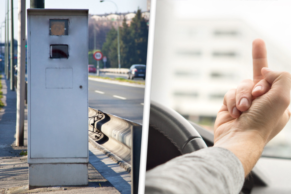 Autofahrer (33) wird geblitzt und zeigt Mittelfinger, dann kommt er auf richtig dumme Idee