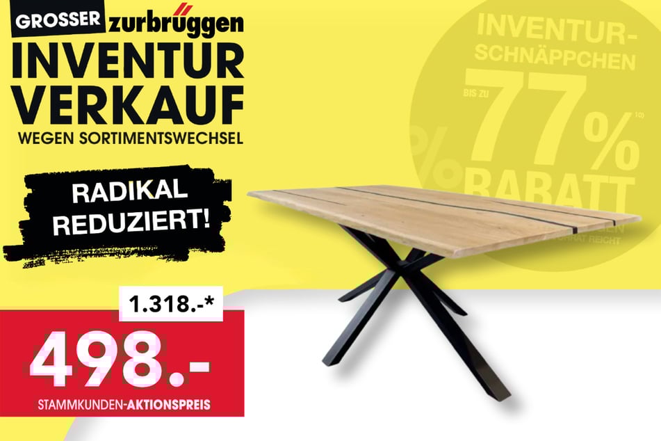 Der StepOne Esstisch
für 498 Euro.