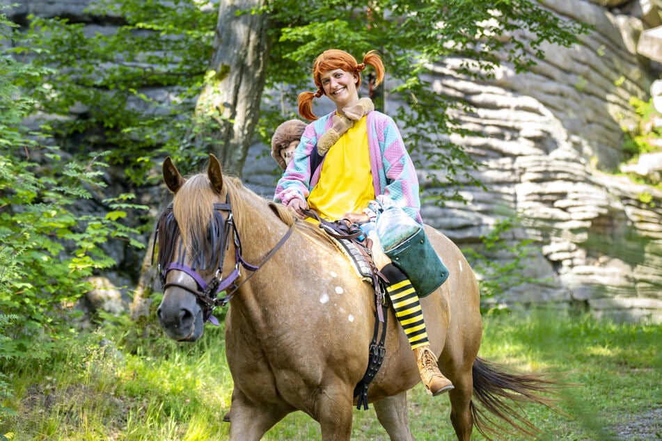 Hier werden auch die Großen nochmal zum Kind. Auf der Naturbühne Greifenstein wird "Pippi Langstrumpf" aufgeführt.
