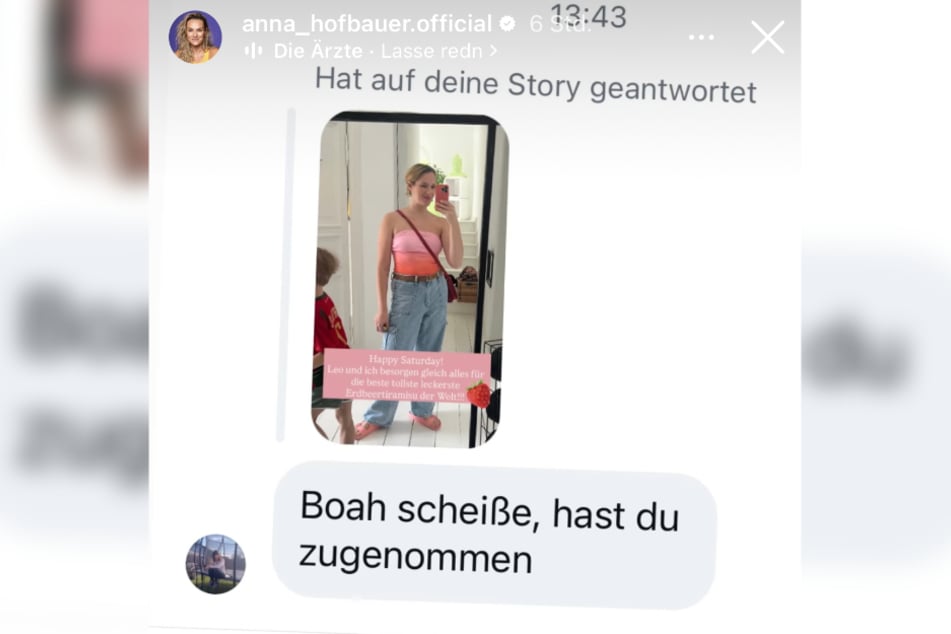 Die Abonnentin hatte der zweifachen Mutter eine schamlose Nachricht geschrieben, die Anna sogleich mit ihrer Community teilte.