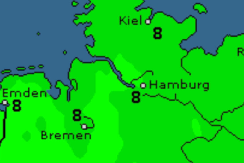 Am Wochenende werden die Temperaturen im Norden mild.