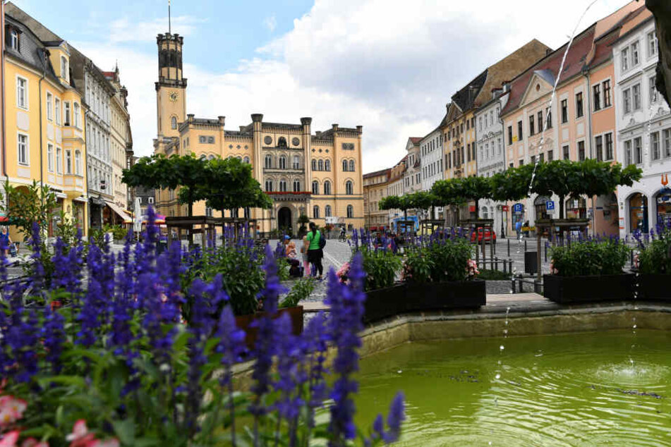 Der Marktplatz von Zittau.