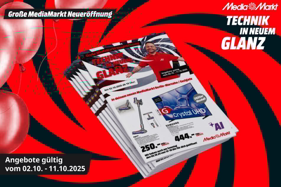 Im Prospekt findet Ihr die Angebote zur MediaMarkt-Neueröffnung.