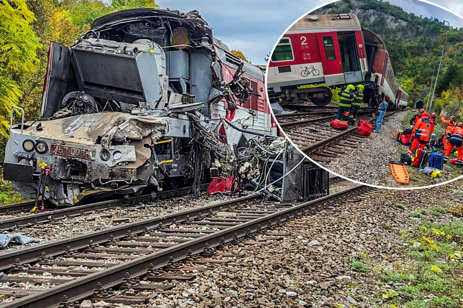 Schwerer Zug-Unfall in der Slowakei: Waggon droht Hang hinabzustürzen