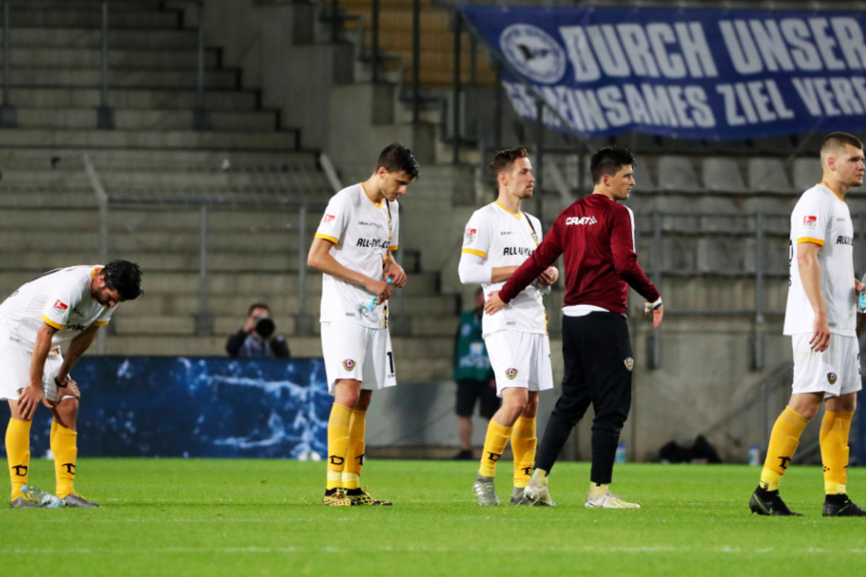 Hängende Köpfe bei den Dynamos - die Kraft ist weg, die Hoffnung wohl auch...