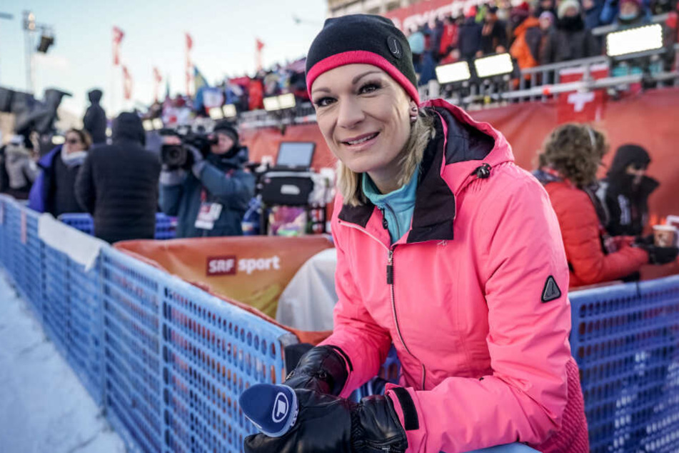 Maria Höfl-Riesch, ehemalige Ski-Olympiasiegerin und derzeit TV-Expertin für die ARD.