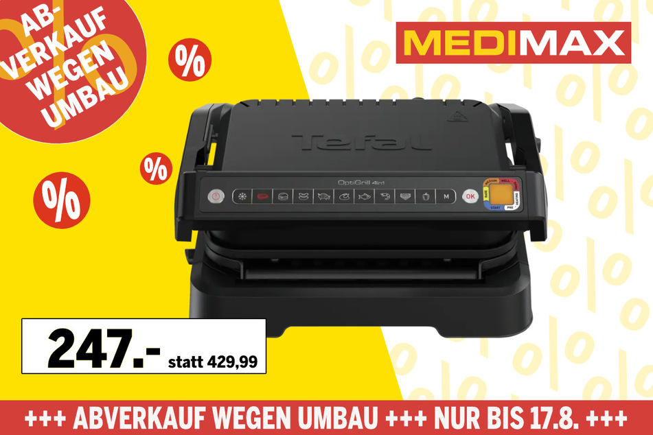 Tefal OptiGrill für 247 statt 429,99 Euro.