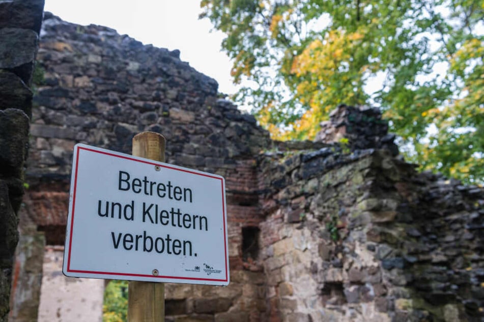 Die Gotische Ruine von Pillnitz ist jetzt eine Gefahr für Wanderer.