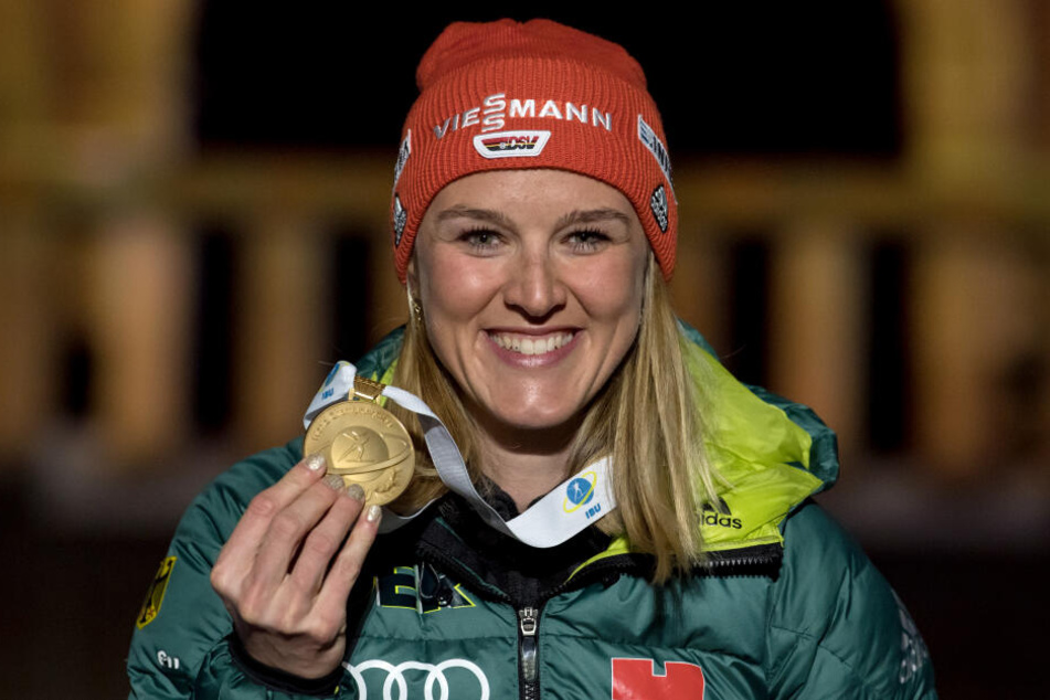 Denise Herrmann hatte sich bei der WM 2019 in Östersund den Traum vom Titel im Verfolger erfüllt. Wofür reicht es diesmal?
