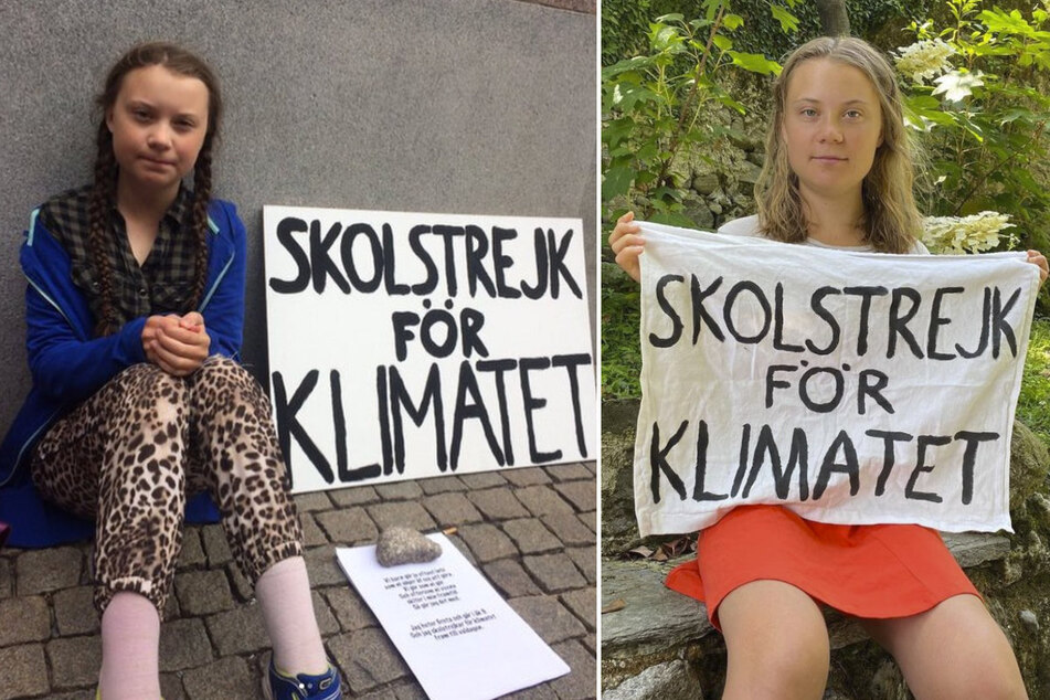 Mit 15 Jahren begann Greta Thunberg ihren "Schulstreik für das Klima": Seitdem hat sich die heute 19-Jährige (r.) auch persönlich weiterentwickelt.