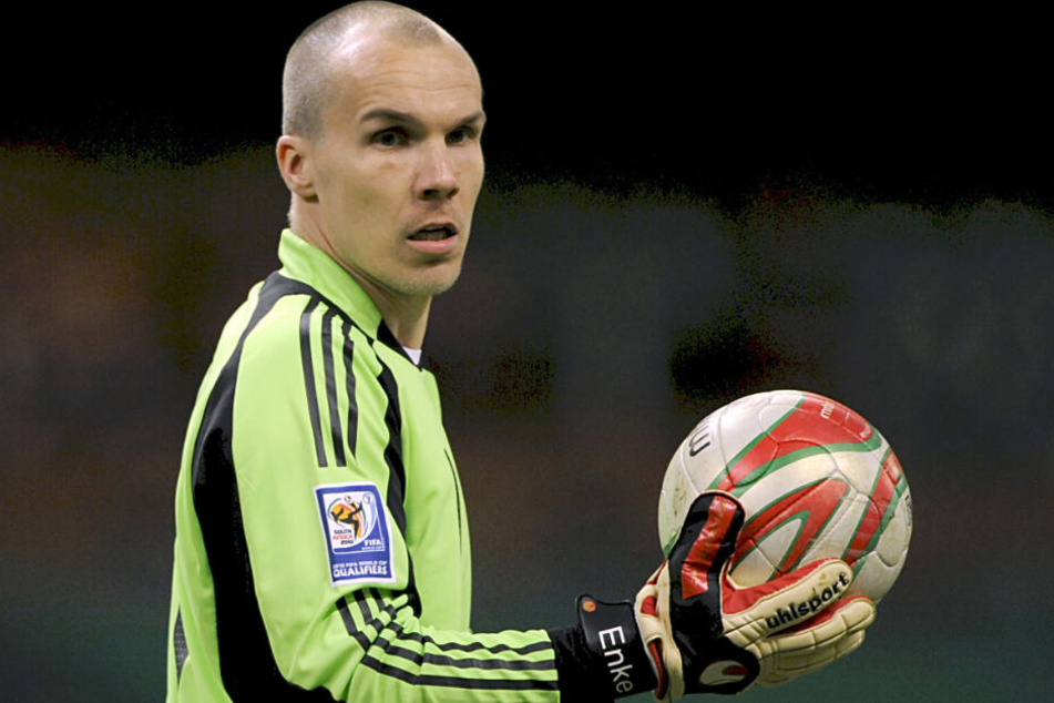 Robert Enke am 1. April 2009 beim Länderspiel der deutschen Nationalmannschaft gegen Wales.