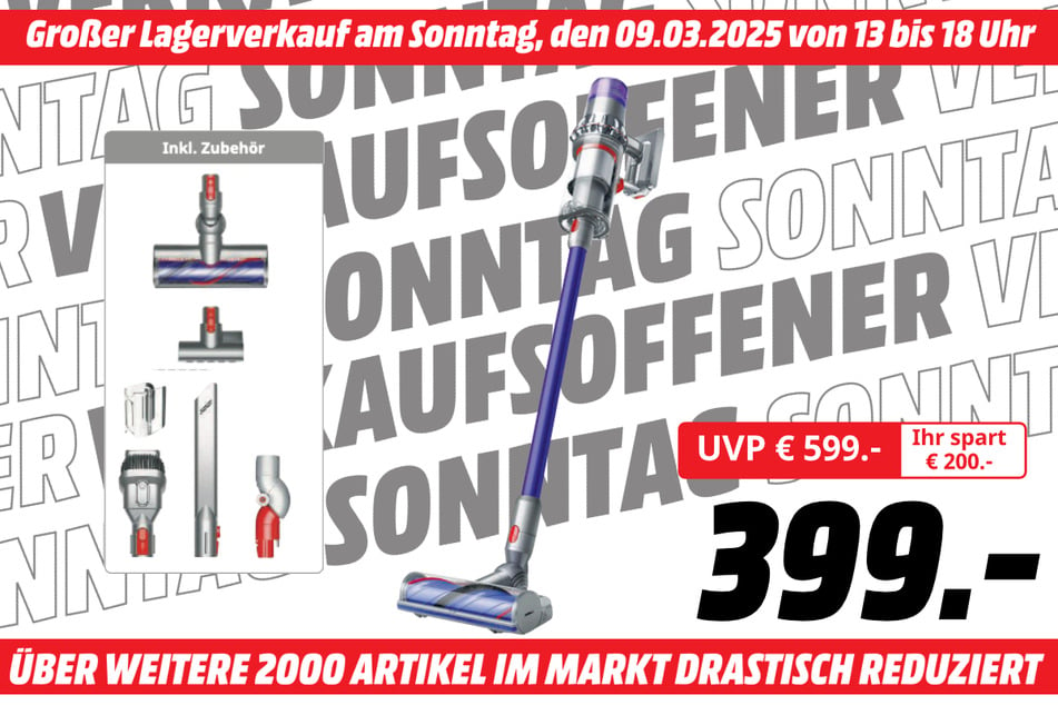 Dyson V11 Extra für 399 statt 599 Euro.