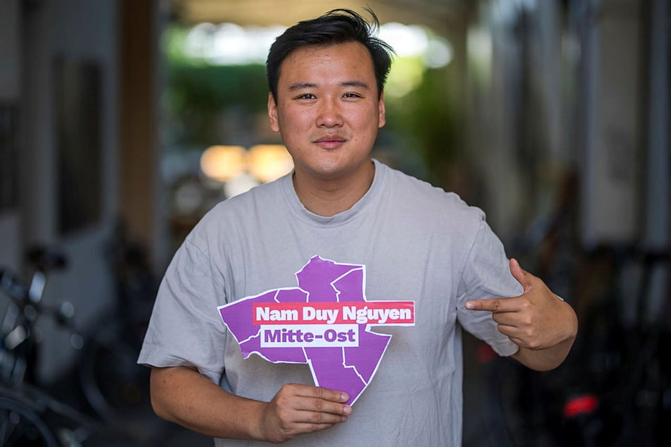 Nam Duy Nguyen (28, Linke) hat es nach wochenlangem Wahlkampf zum ersten Mal in den sächsischen Landtag geschafft.