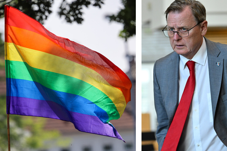 Thüringens Ministerpräsident Bodo Ramelow (67, Linke) hat nach einem Foto mit der Regenbogenflagge die Aufmerksamkeit von vielen Menschen geweckt.