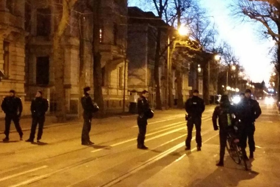 Die Käthe-Kollwitz-Straße im westlichen Zentrum wurde komplett gesperrt.
