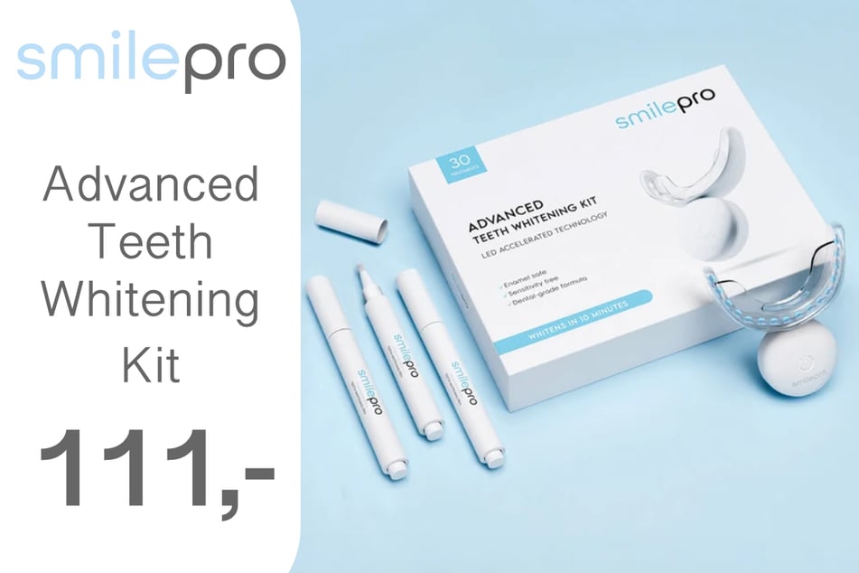 Das Advanced Teeth Whitening Kit beinhaltet alles, um Euch ein strahlendes Lächeln zu schenken.