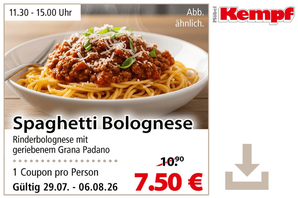 Hier klicken und Coupon herunterladen.