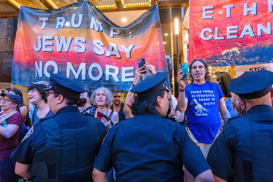 On Monday, dozens of demonstrators were arrested while protesting against Israel's war on Gaza outside President Donald Trump's Manhattan hotel.