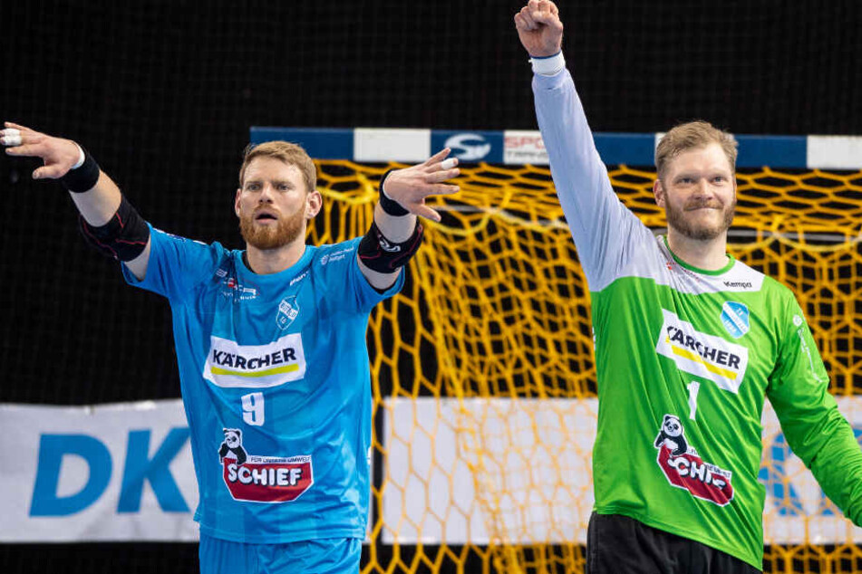 Johannes Bitter (rechts im Bild) ist Kapitän des Handball-Bundesligisten TVB Stuttgart und unterstützt die Kampagne.