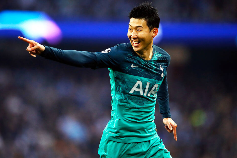 Der frühere Bundesliga-Star Heung-Min Son erzielte drei der vier Tore der Tottenham Hotspurs im Champions-League-Viertelfinale gegen Manchester City.